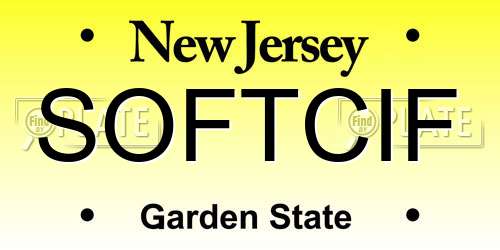 SOFTCIF New Jersey License Plate