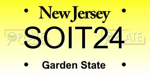 SOIT24 New Jersey License Plate