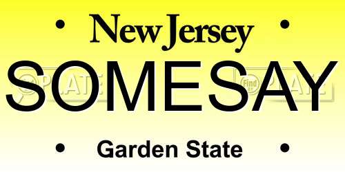 SOMESAY New Jersey License Plate