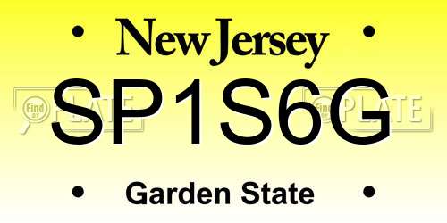 SP1S6G New Jersey License Plate
