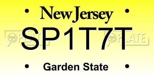 SP1T7T New Jersey License Plate