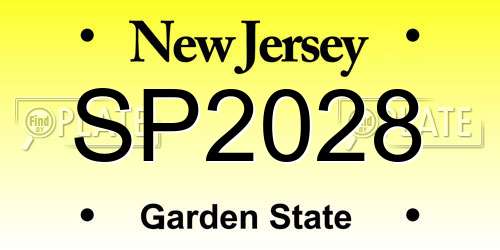 SP2028 New Jersey License Plate