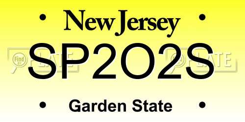 SP2O2S New Jersey License Plate