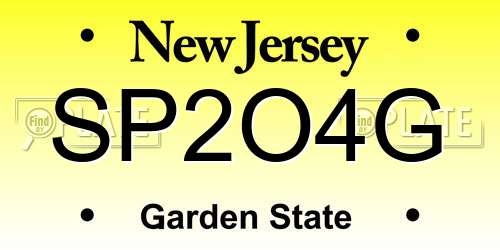 SP2O4G New Jersey License Plate