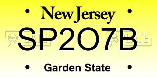 SP2O7B New Jersey License Plate