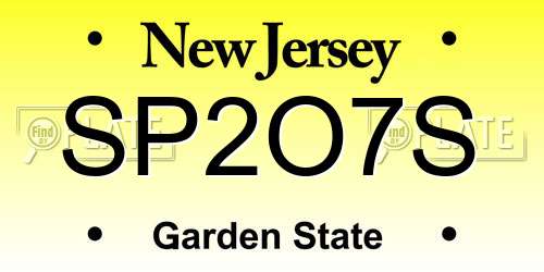 SP2O7S New Jersey License Plate