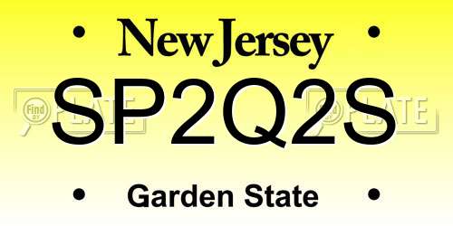 SP2Q2S New Jersey License Plate