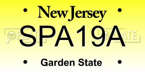 SPA19A New Jersey License Plate