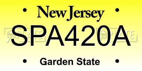 SPA420A New Jersey License Plate