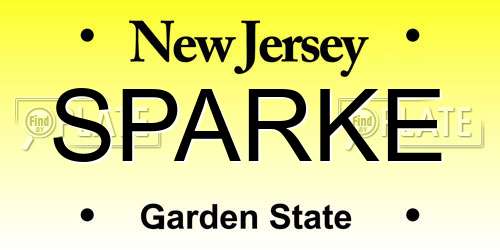 SPARKE New Jersey License Plate