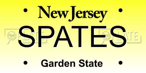 SPATES New Jersey License Plate