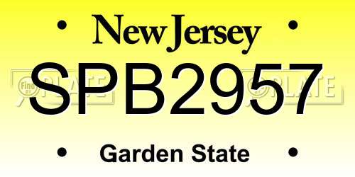 SPB2957 New Jersey License Plate