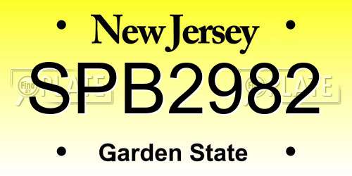 SPB2982 New Jersey License Plate