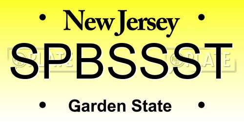 SPBSSST New Jersey License Plate