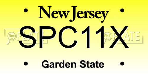 SPC11X New Jersey License Plate