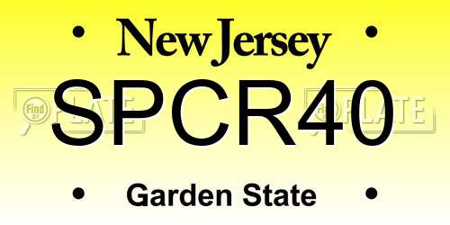 SPCR40 New Jersey License Plate