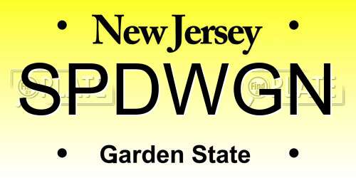 SPDWGN New Jersey License Plate