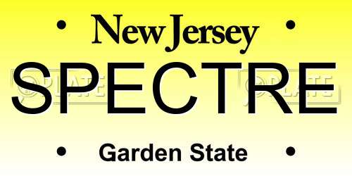 SPECTRE New Jersey License Plate
