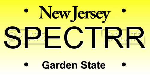 SPECTRR New Jersey License Plate