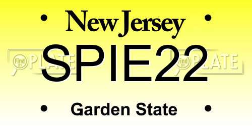 SPIE22 New Jersey License Plate