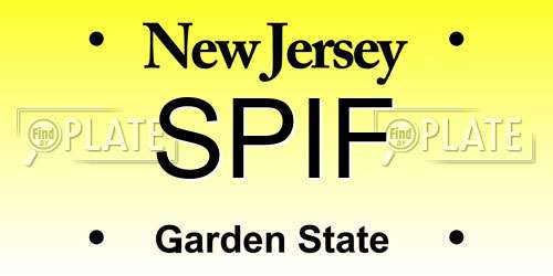 SPIF New Jersey License Plate