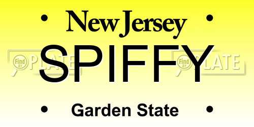 SPIFFY New Jersey License Plate