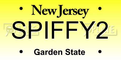SPIFFY2 New Jersey License Plate