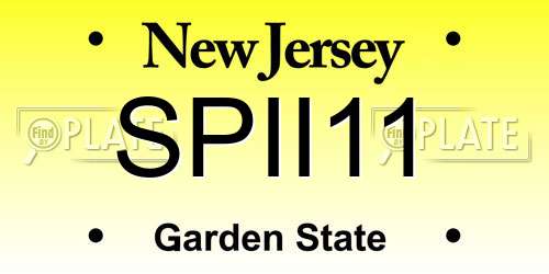 SPII11 New Jersey License Plate