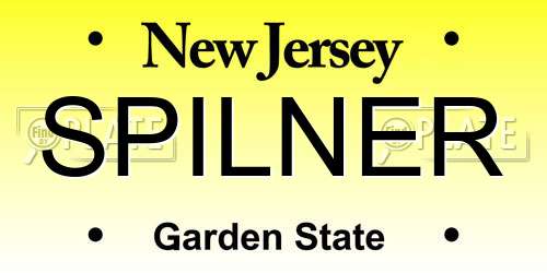 SPILNER New Jersey License Plate