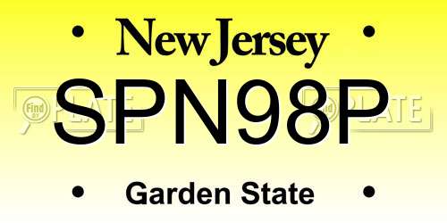 SPN98P New Jersey License Plate