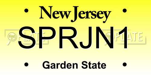SPRJN1 New Jersey License Plate