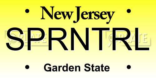 SPRNTRL New Jersey License Plate