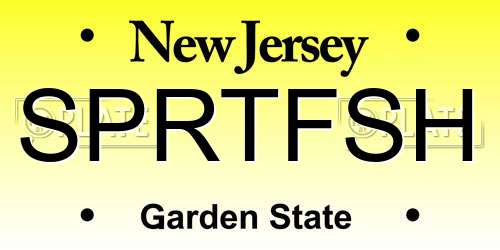 SPRTFSH New Jersey License Plate