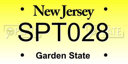 SPT028 New Jersey License Plate