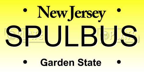 SPULBUS New Jersey License Plate