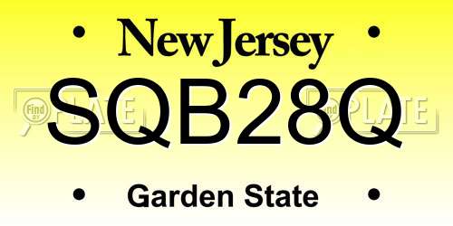 SQB28Q New Jersey License Plate