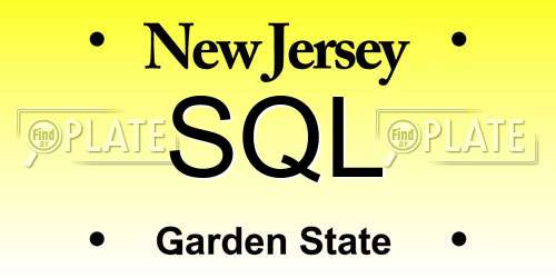 SQL New Jersey License Plate