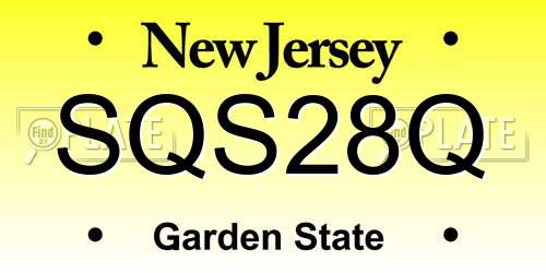 SQS28Q New Jersey License Plate