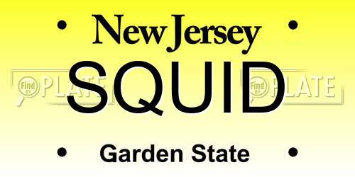 SQUID New Jersey License Plate