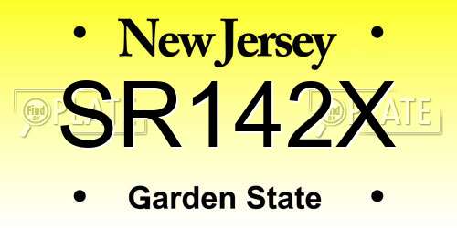 SR142X New Jersey License Plate