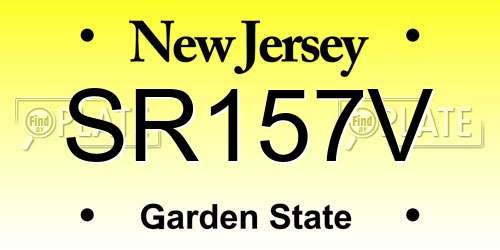 SR157V New Jersey License Plate