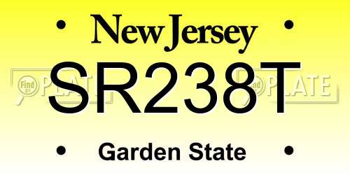 SR238T New Jersey License Plate