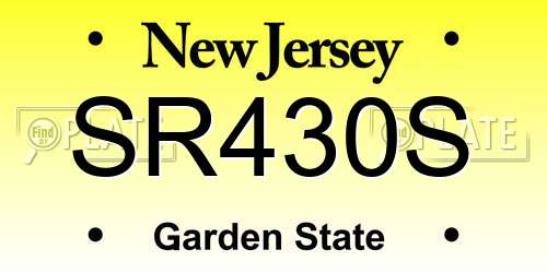SR430S New Jersey License Plate