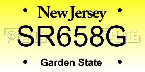 SR658G New Jersey License Plate