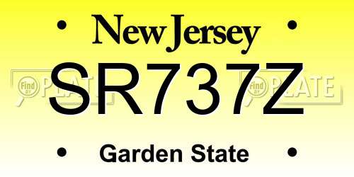 SR737Z New Jersey License Plate