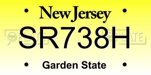 SR738H New Jersey License Plate