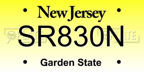 SR830N New Jersey License Plate