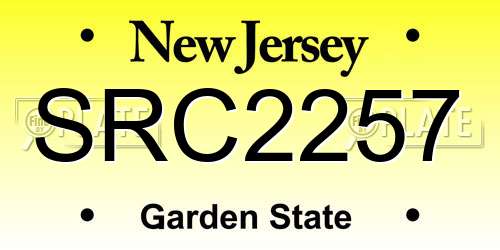 SRC2257 New Jersey License Plate