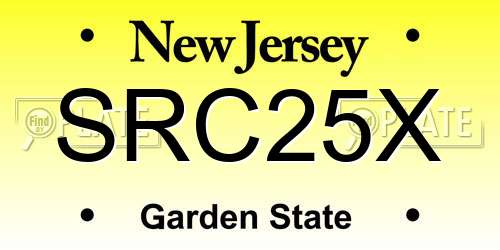SRC25X New Jersey License Plate