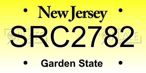 SRC2782 New Jersey License Plate